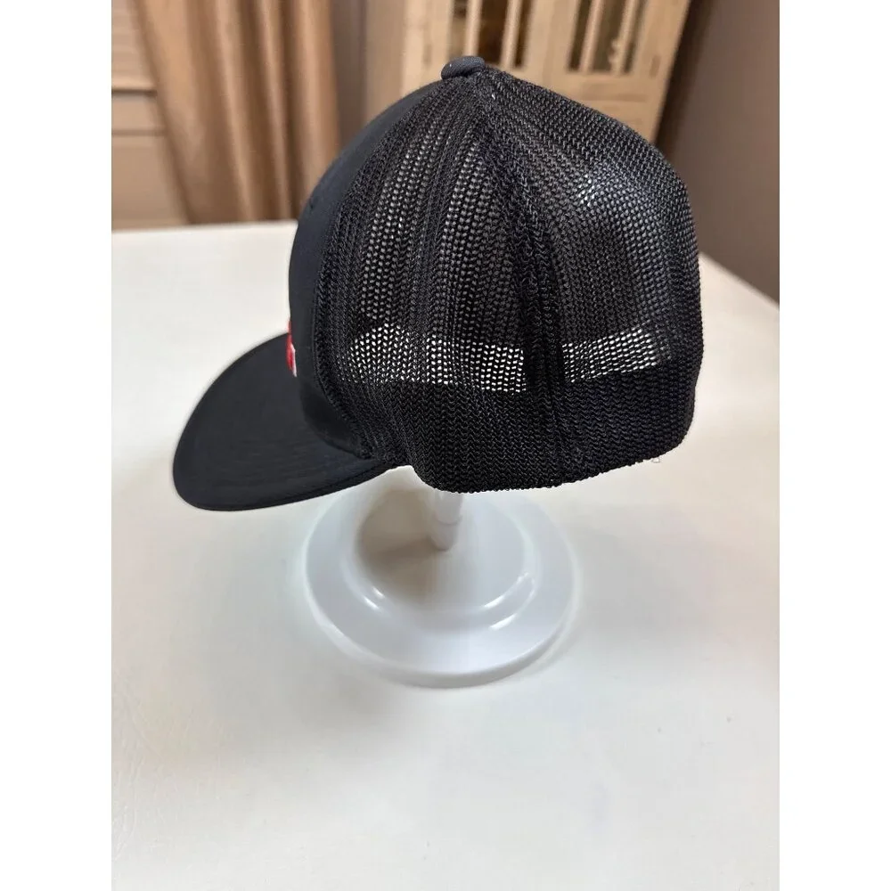 Miken Black Trucker Hat with Red Logo